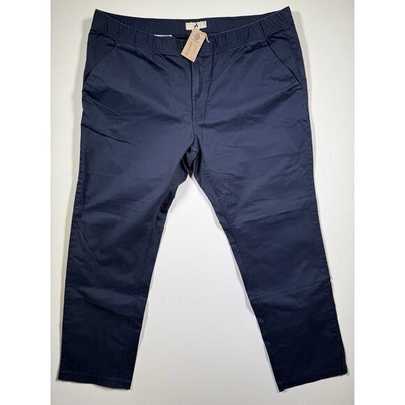 Amazon Aware Casual Men's Elasticated Waist Chino Pant Size XL / 28 Navy Blue - Picture 1 of 14